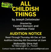 Audition for All Childish Things Square Flyer